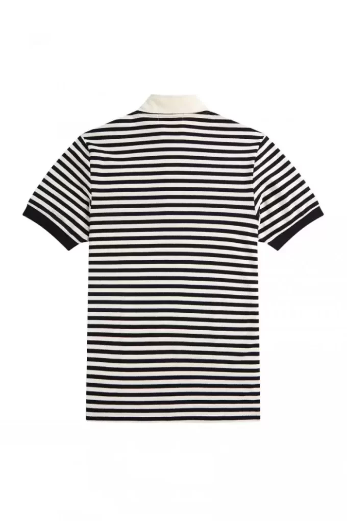 Camisa de rayas con cuello alzado para hombre