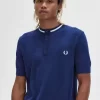 Camisa Henley de punto trenzado para hombre