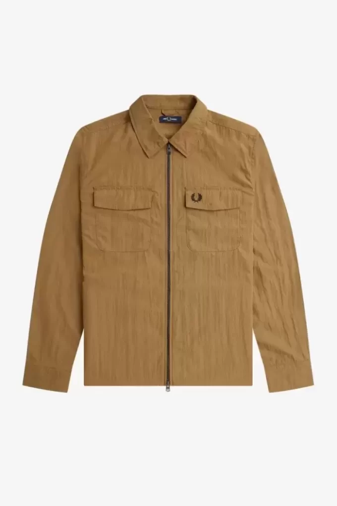 Camisa ligera con cremallera para hombre