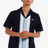 Camisas de bolos con paneles de rayas Camisas de bolos con paneles de rayas