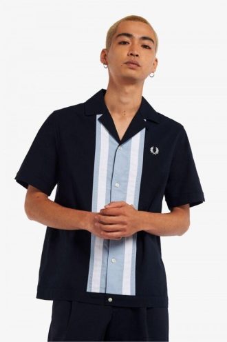 Camisas de bolos con paneles de rayas
