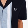 Camisas de bolos con paneles de rayas Camisas de bolos con paneles de rayas
