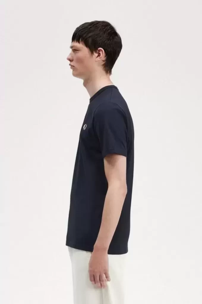 Camiseta con detalle de cinta para hombre Camiseta con detalle de cinta para hombre