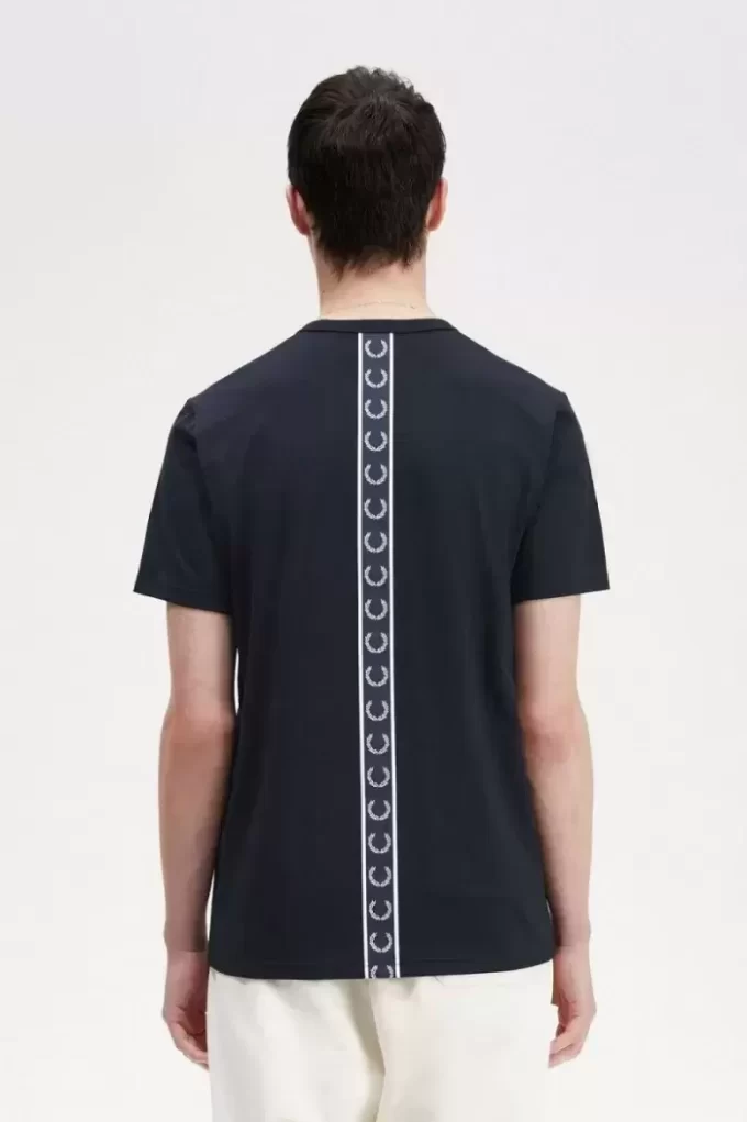 Camiseta con detalle de cinta para hombre Camiseta con detalle de cinta para hombre