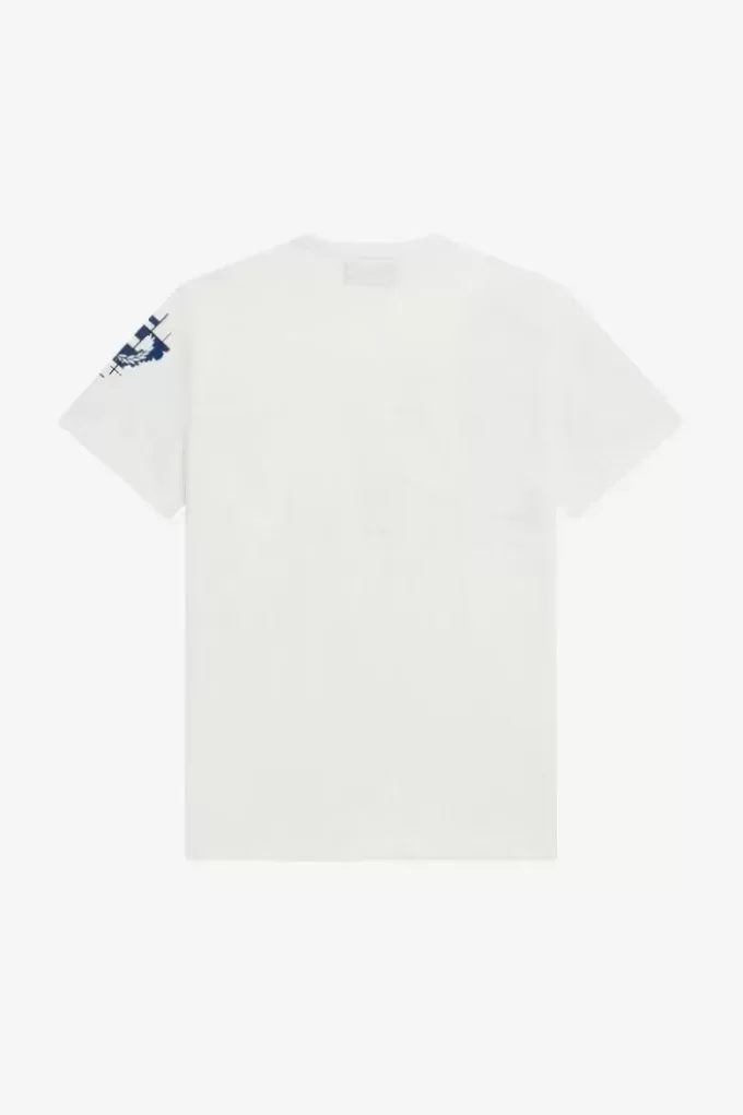 Camiseta con estampado de cuadrícula para hombre