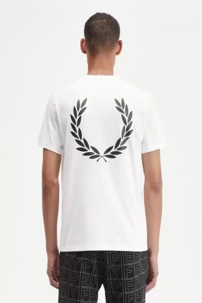 Camiseta con gráfico de corona de laurel para hombre