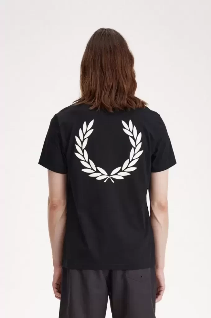 Camiseta con gráfico de corona de laurel para hombre