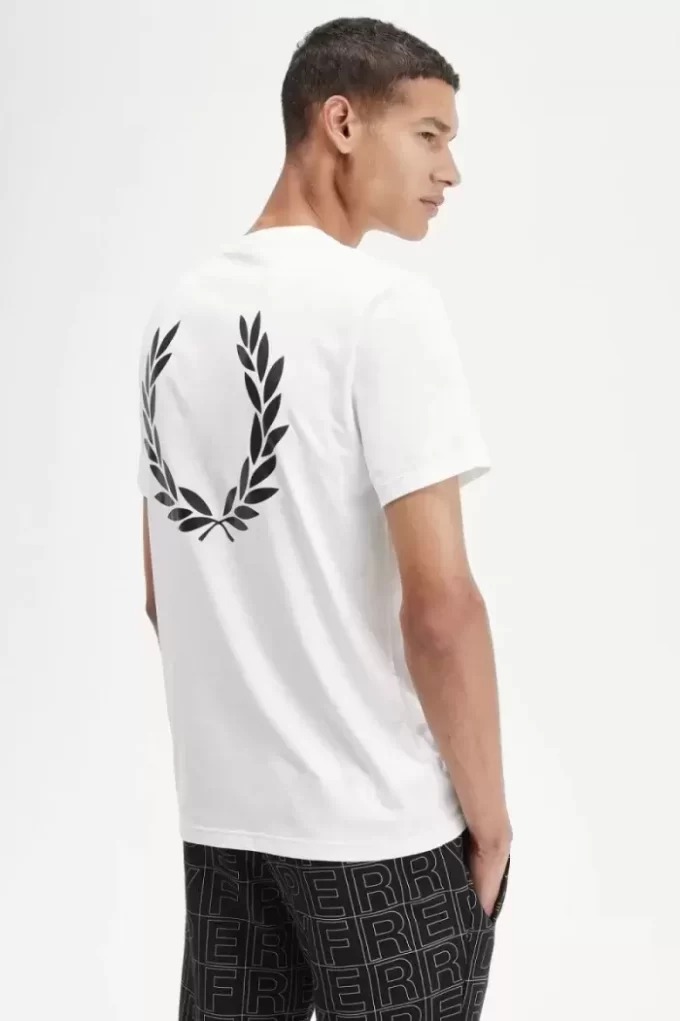 Camiseta con gráfico de corona de laurel para hombre