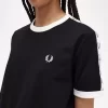 Camiseta con ribetes encintados para mujer