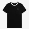 Camiseta con ribetes encintados para mujer