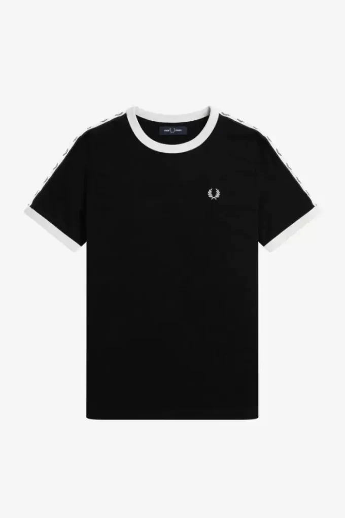 Camiseta con ribetes encintados para mujer