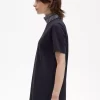Camiseta de cuello alto con ribete de jacquard para mujer Camiseta de cuello alto con ribete de jacquard para mujer