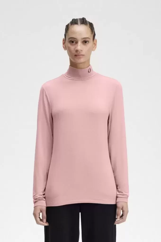 Camiseta de cuello vuelto para mujer
