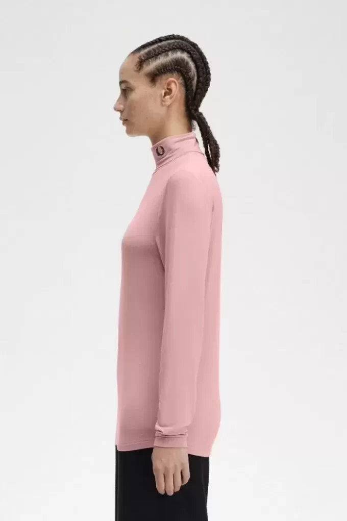Camiseta de cuello vuelto para mujer