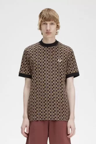 Camiseta de hombre con cuadros de Glitch