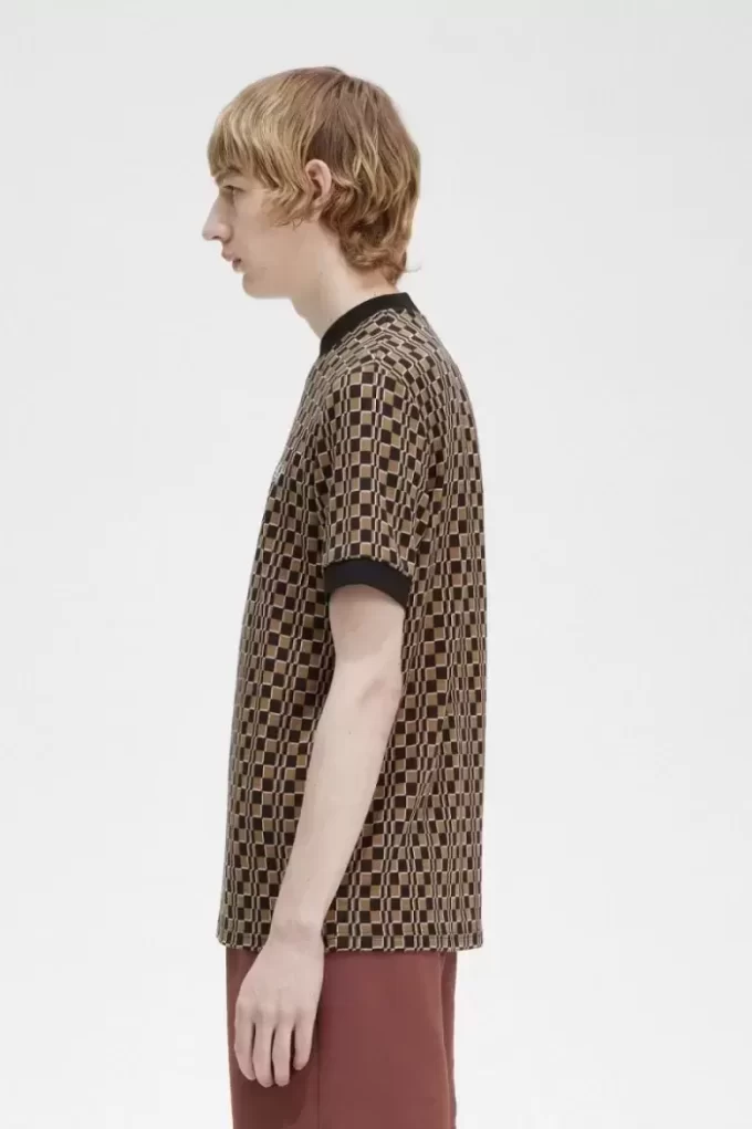 Camiseta de hombre con cuadros de Glitch