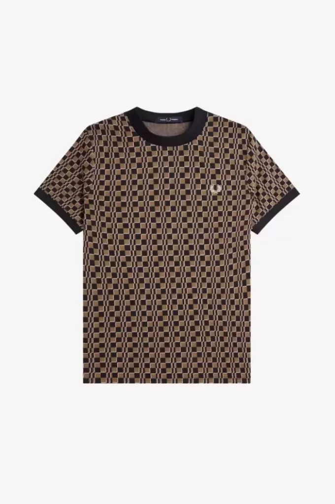 Camiseta de hombre con cuadros de Glitch