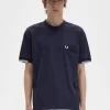Camiseta de hombre con mangas con ribetes
