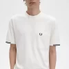 Camiseta de hombre con mangas con ribetes