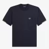 Camiseta de hombre con mangas con ribetes