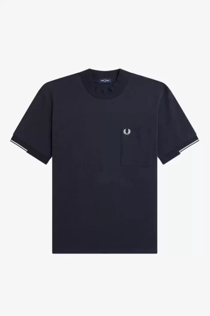 Camiseta de hombre con mangas con ribetes