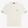 Camiseta de hombre con mangas con ribetes