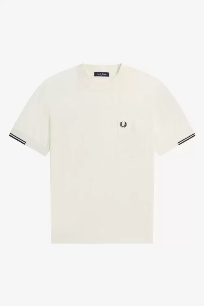 Camiseta de hombre con mangas con ribetes