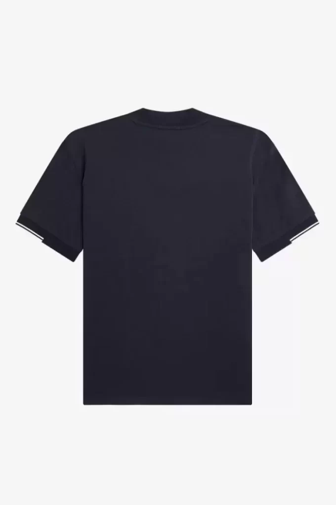 Camiseta de hombre con mangas con ribetes