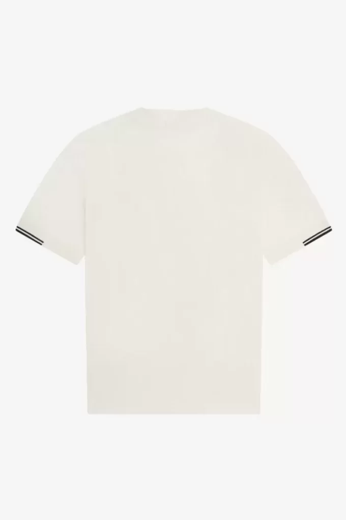 Camiseta de hombre con mangas con ribetes