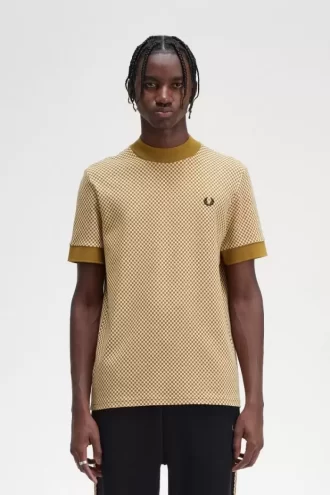 Camiseta de hombre con microcuadros
