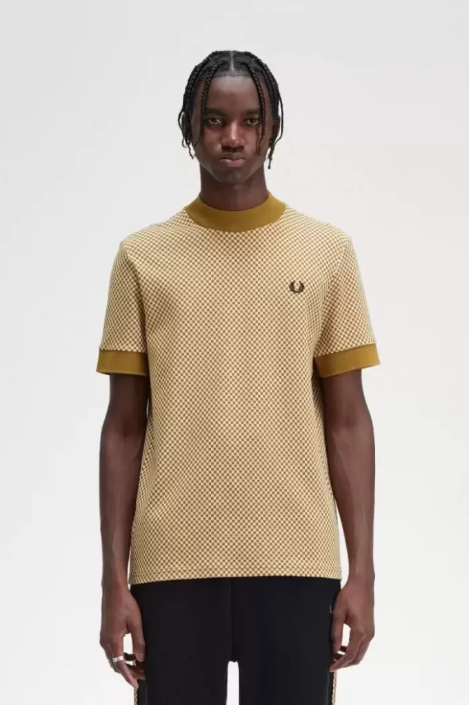 Camiseta de hombre con microcuadros