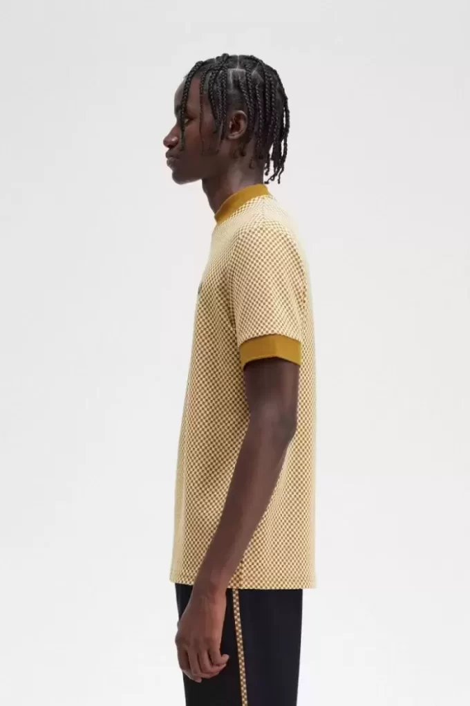 Camiseta de hombre con microcuadros