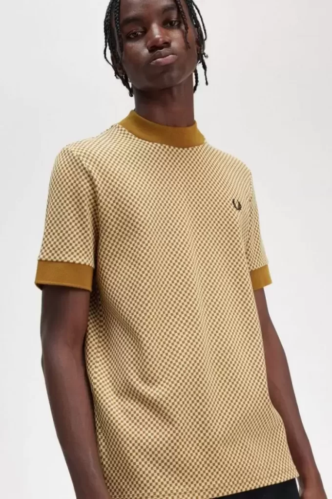 Camiseta de hombre con microcuadros