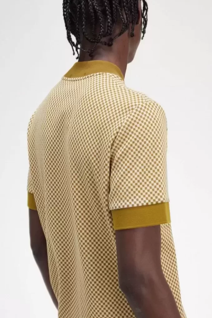 Camiseta de hombre con microcuadros