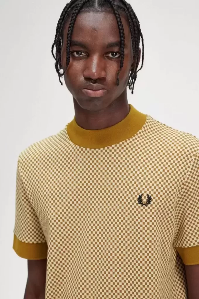 Camiseta de hombre con microcuadros