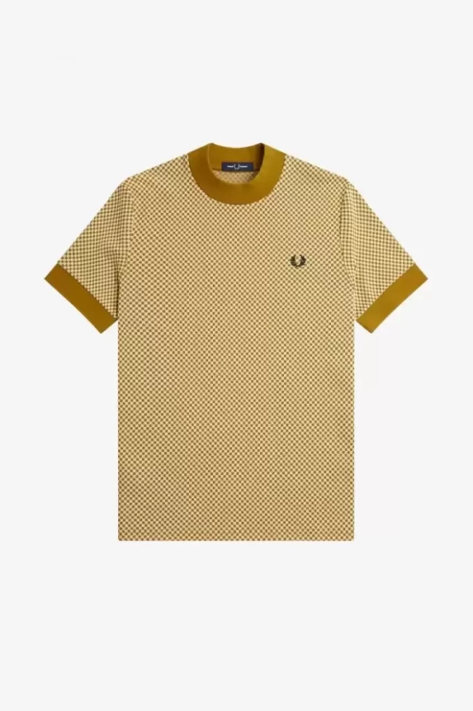 Camiseta de hombre con microcuadros