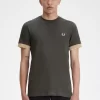 Camiseta de hombre con puños a rayas Camiseta de hombre con puños a rayas