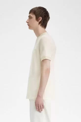 Camiseta de hombre con puños a rayas