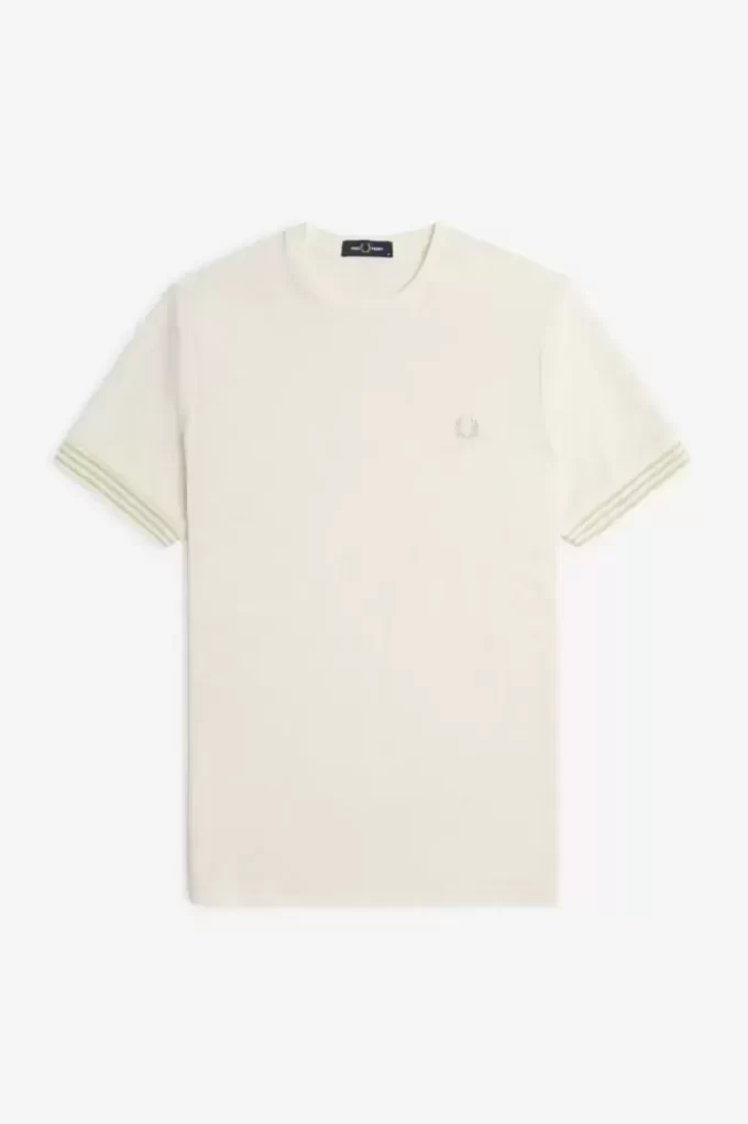 Camiseta de hombre con puños a rayas Camiseta de hombre con puños a rayas