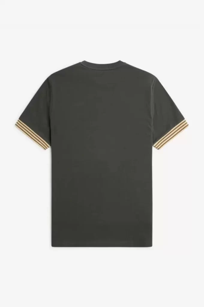 Camiseta de hombre con puños a rayas Camiseta de hombre con puños a rayas