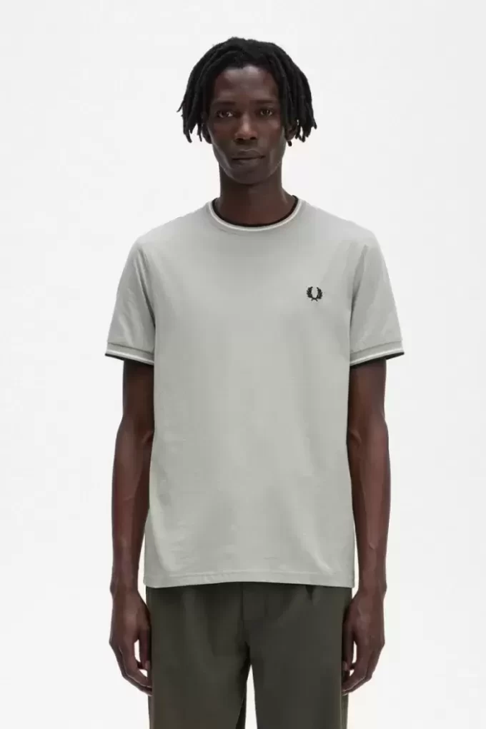 Camiseta de hombre con ribete doble