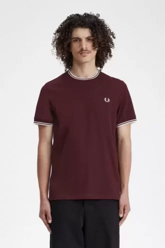 Camiseta de hombre con ribete doble