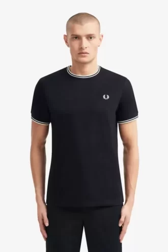 Camiseta de hombre con ribete doble