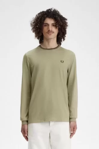 Camiseta de hombre con ribete doble