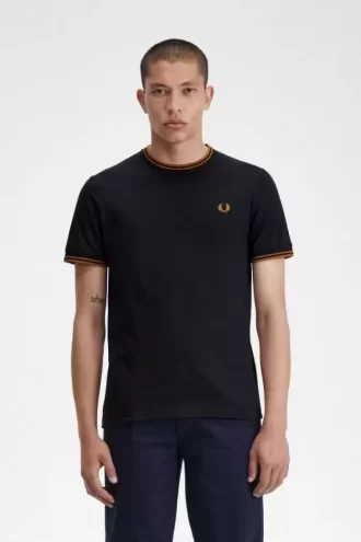 Camiseta de hombre con ribete doble
