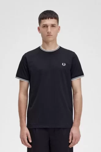 Camiseta de hombre con ribete doble