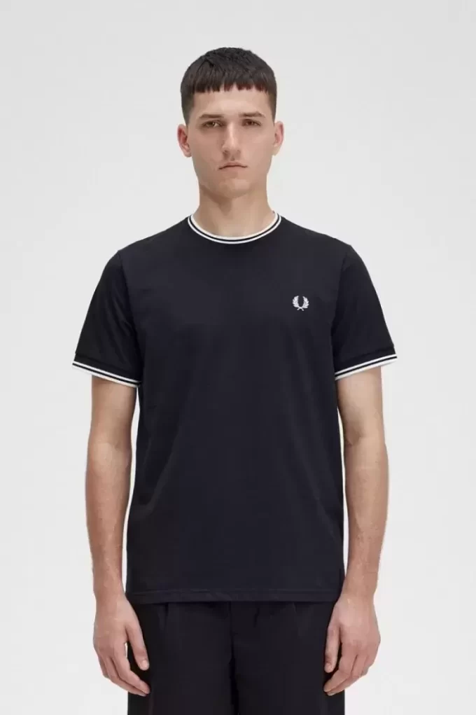 Camiseta de hombre con ribete doble