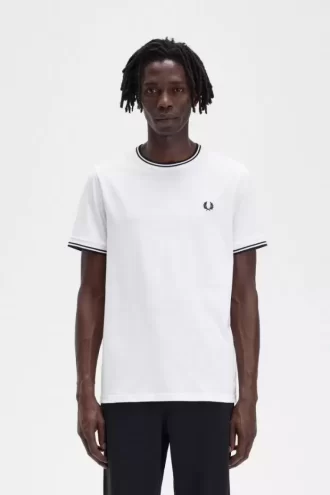 Camiseta de hombre con ribete doble