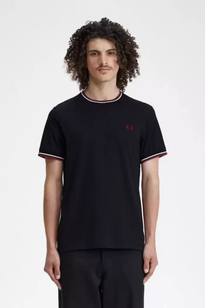 Camiseta de hombre con ribete doble