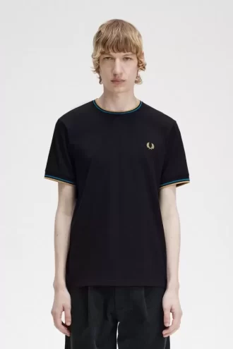 Camiseta de hombre con ribete doble